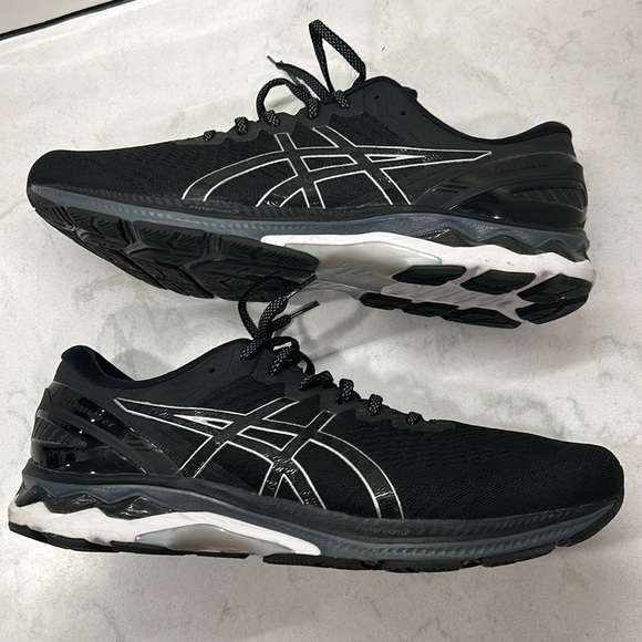 ASICS GEL KAYANO 27 MENS SNEAKERS 13 Extra Wide Black Silver - Picture 13 of 16